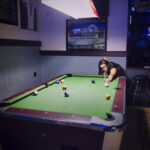 Makayla Playing Pool At The Copper Fox, Oneonta, NY